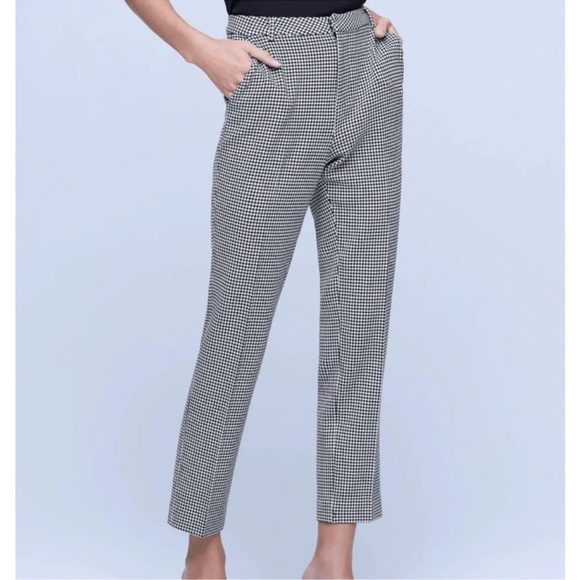 L’AGENCE Logan Trouser Black and White Houndstooth - Picture 3 of 10